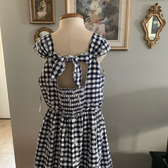 Blueberi Boulevard Navy and White Gingham Sundress - Picture 12 of 13
